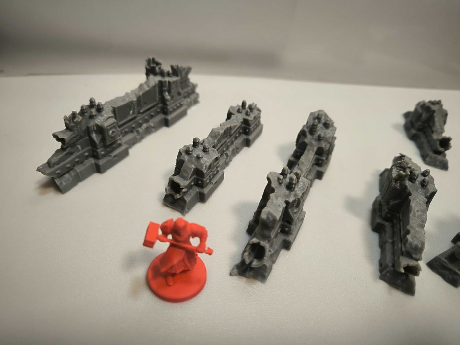 Małe zrujnowane murki SCI-FI Zestaw RPG Diorama Makieta Wargaming