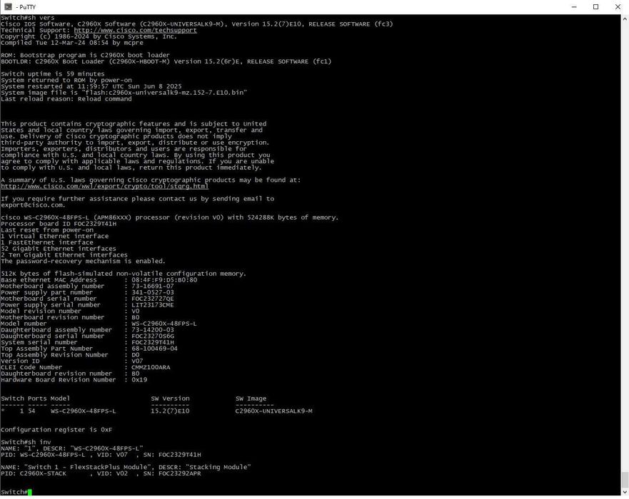 48 PoE+ коммутаторы Cisco Catalyst WS-C2960X-48FPS-L безнал/гарантия