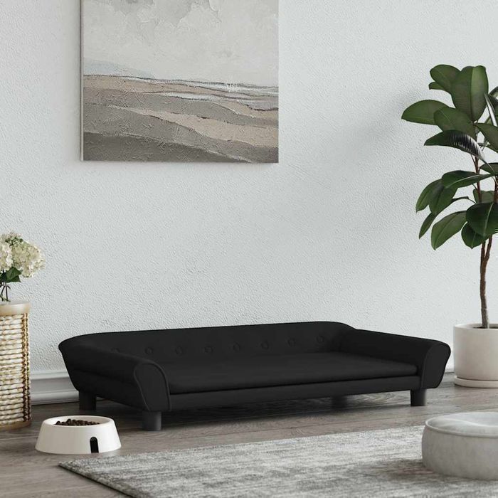 Vidaxl Legowisko Dla Psa, Czarne, 100X50X21 Cm, Aksamitne