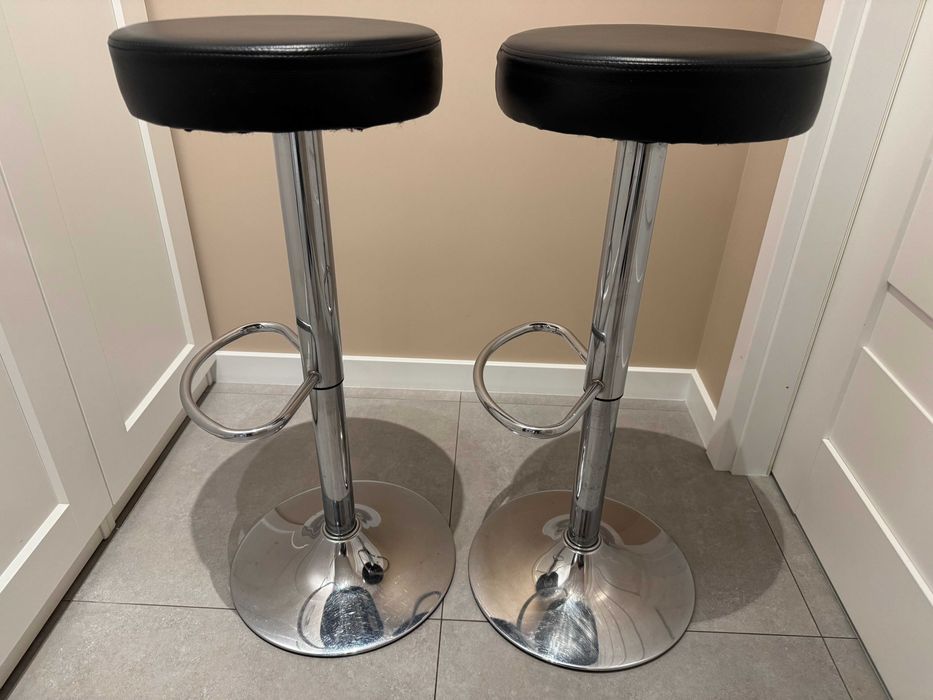 Krzesło barowe Mars czarne 2 szt.