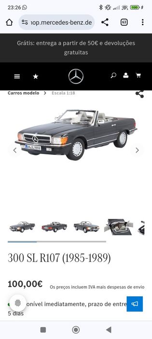 Miniatura 1 18 Mercedes SL w107 Dallas