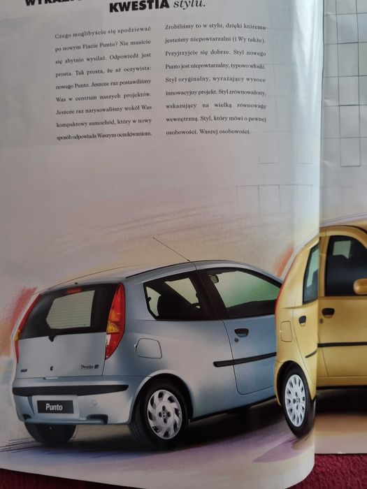 Prospekt Fiat Punto z 1999 r. polski