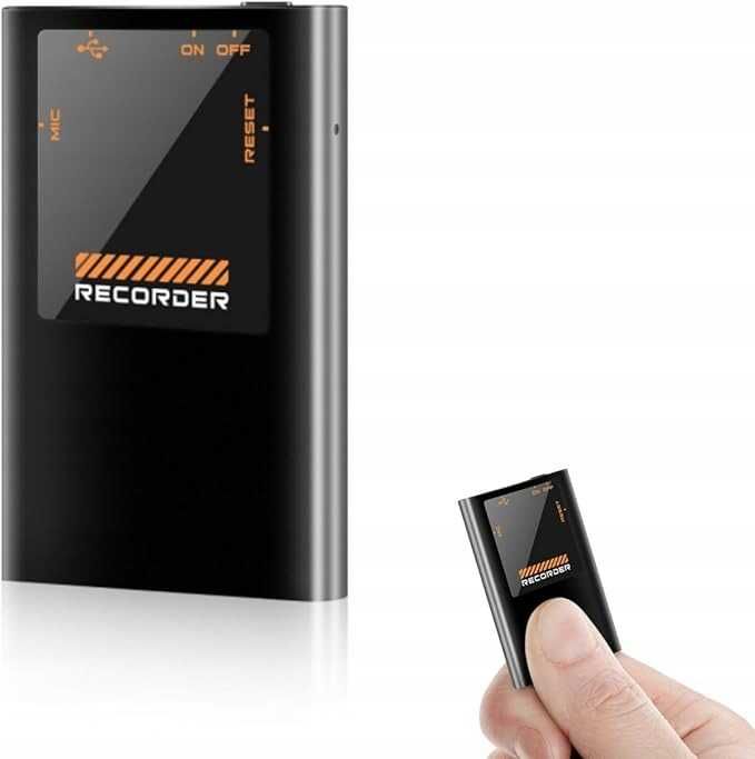 Mini dyktafon 64gb podsłuch rejestrator magnes