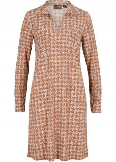 B.P.C sukienka beżowa w pepitkę r.40/42