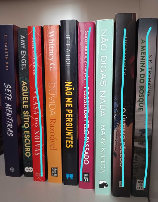 Diversos livros romance/thriller...