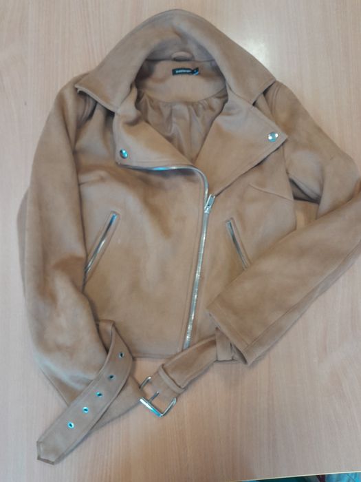 Kurtka ramoneska zamszowa