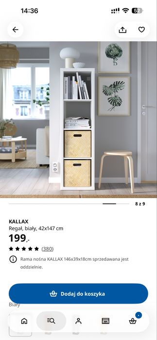 Regał biały ikea