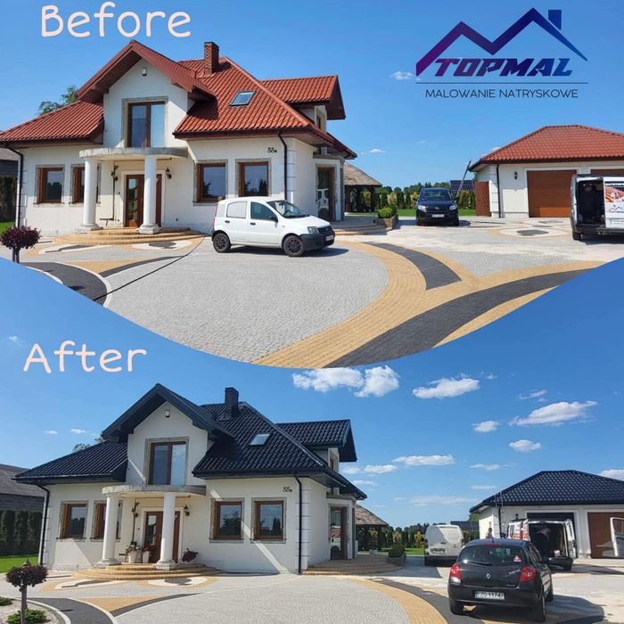 Malowanie natryskowe dachów !!