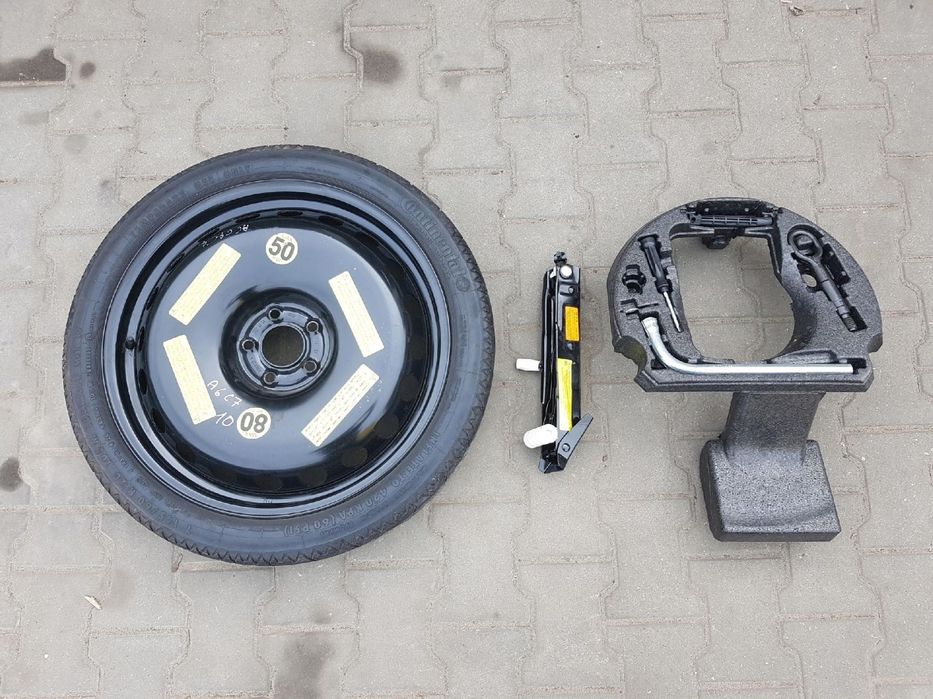 AUDI A6 C7 10-18r AUDI A7 18r- KOŁO DOJAZDOWE r20 LEWAREK KLUCZ UCHO