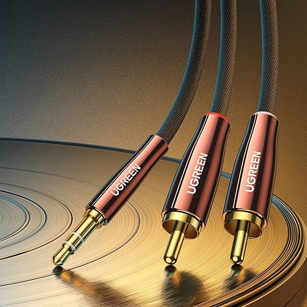 Ugreen kabel przewód audio 3,5 mm mini jack (męski) - 2RCA (męski) 2m