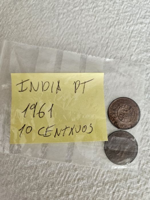Moeda India portuguesa 10 centavos 1961