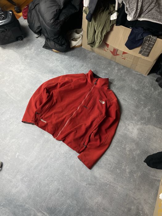 ( S-M ) Червоний чоловічий софтшел / куртка The North Face windstopper