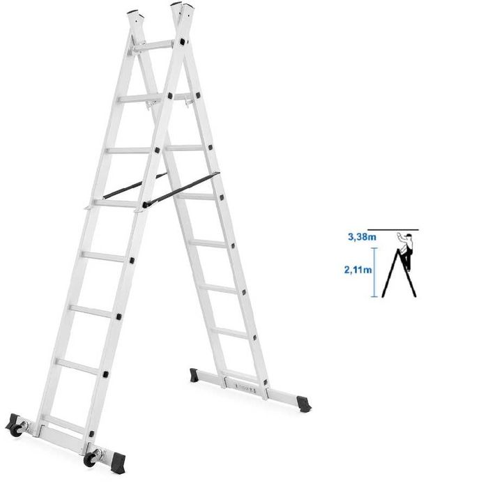 RUSZTOWANIE ALUMINIOWE / drabina / drabina rozstawna 2x8 PROMOCJA !