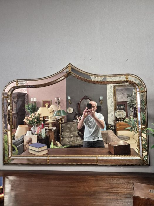 Espelho Vintage de Prestígio- Estilo Hollywood Regency / Art Déco.