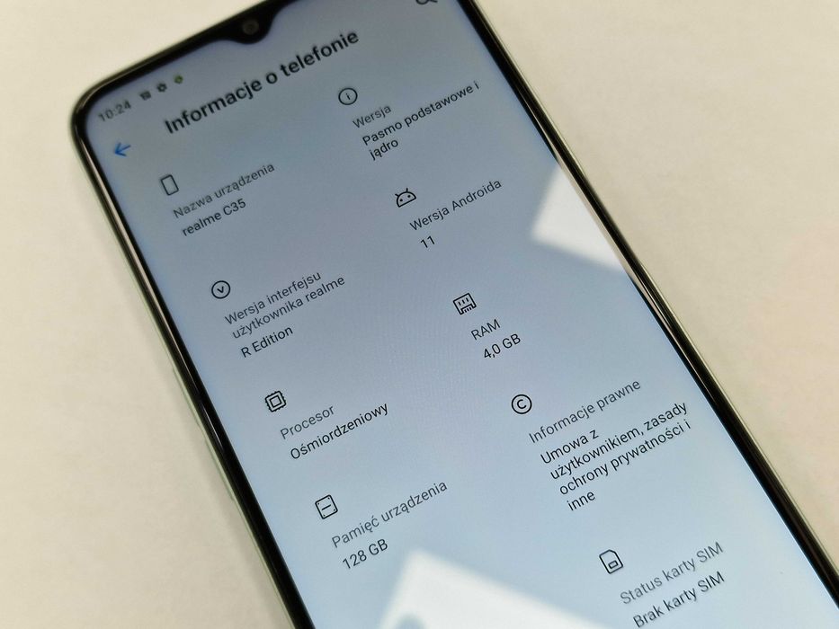 Realme C35 Dual SIM/ 4GB/ 128GB/ Zielony/ Grade A + ładowarka
