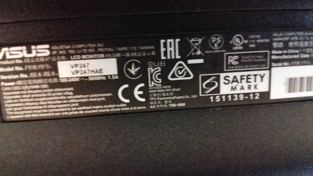 monitor asus 24 polegadas com avaria