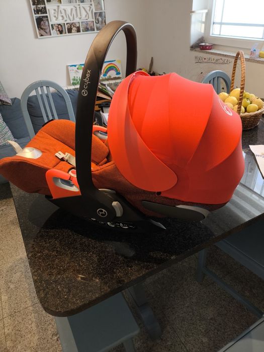Cybex Cloud Z i-Size (Ovo/Babycoque) + Base Z Isofix Rotativa — Autumn Gold