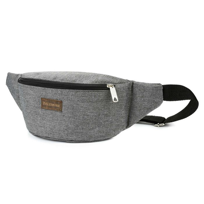 BELTIMORE nerka saszetka biodrówka materiałowa N151 szara