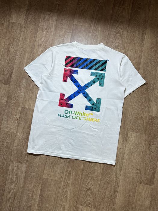Футболка Off-White Flash Date Camera Big Logo л  розмір гарний стан