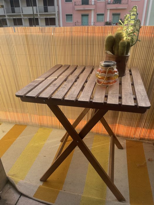 IKEA ASKHOLMEN Folding Balcony / Garden Table – Solid Acacia Wood