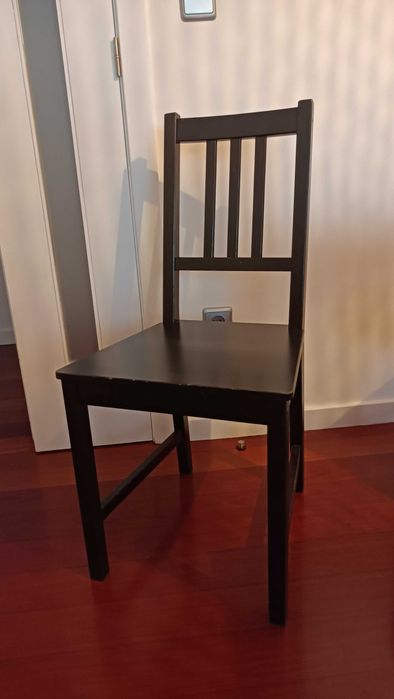 Mesa de jantar 1,70m + 6 cadeiras em madeira | Almofadas incluídas