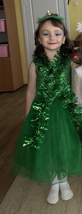 Сукня на свято, костюм ялиночки, з ободочком. Стан нового. Святкове