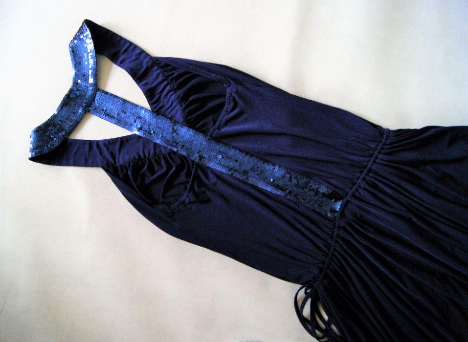 Lipsy sukienka cekiny odkryte plecy 36 S stan idealny