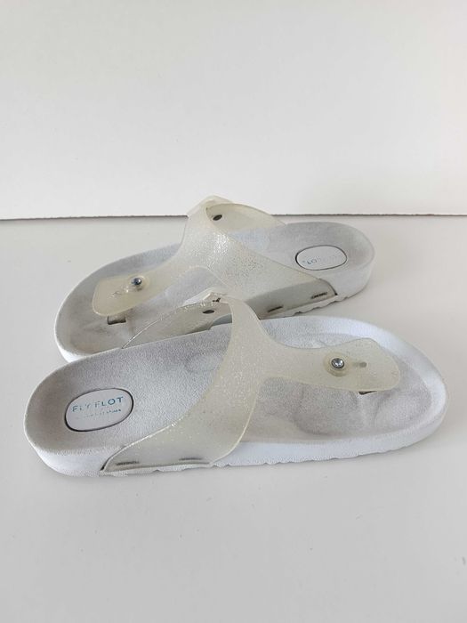 р 39-40 ортопедичні зручні білі в'єтнамки шльопанці босоніжки Fly Flot