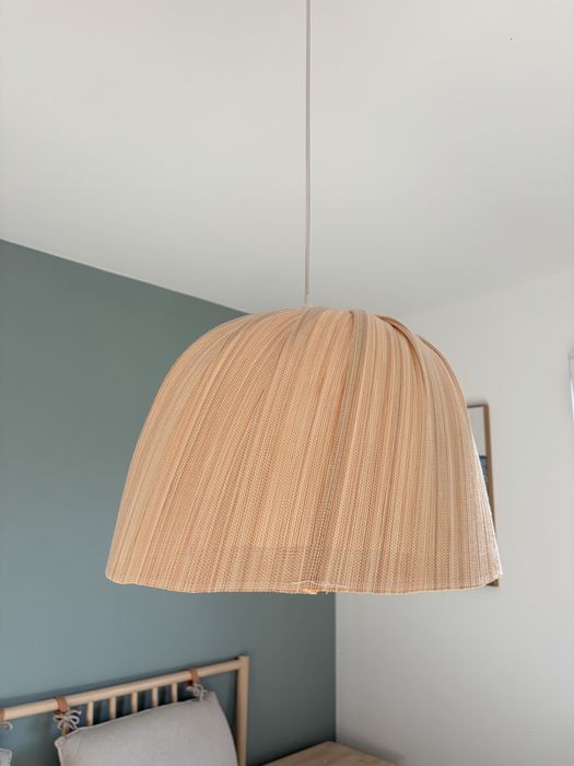 Lampa wisząca boho bambus w kształcie tulipana