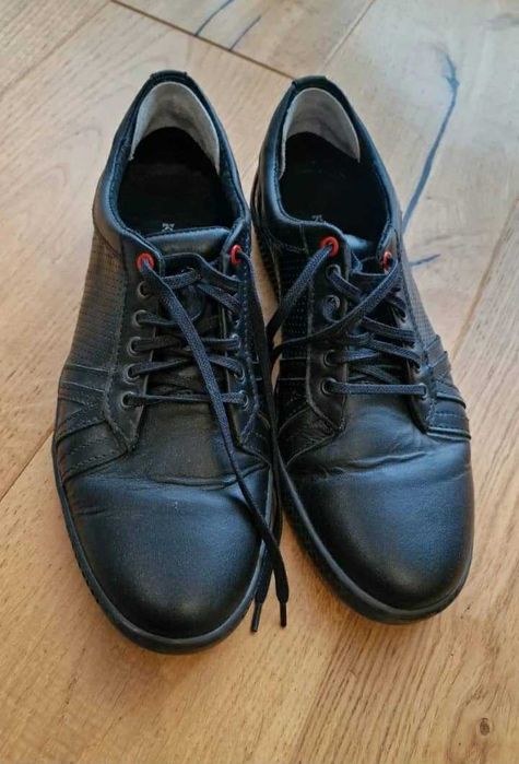 Buty skórzane męskie 43 (pólbuty)