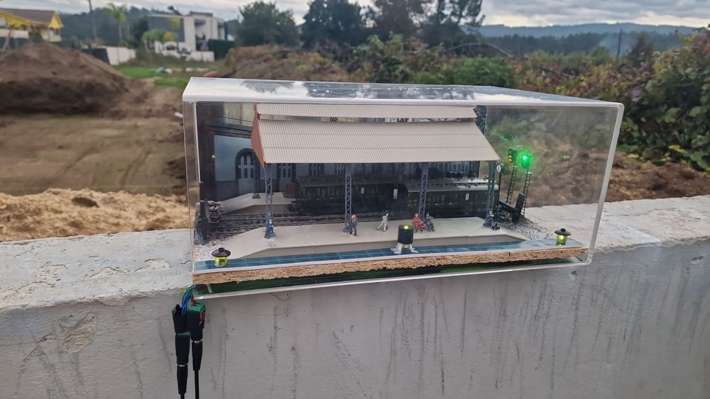 Cenarios linha douro artesanais com ou sem comboios para natal.