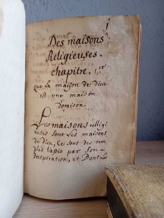 Stary Manuskrypt ok. 1780 Refleksje nad Życiem Zakonnym Theresy Lymard   - Pamiętnik