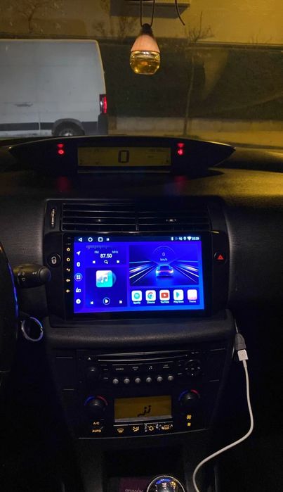 Rádio Android 14 com GPS Citroen C4 (Artigo novo)