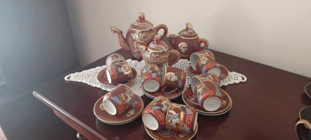 Serviço de café vintage porcelana japonesa