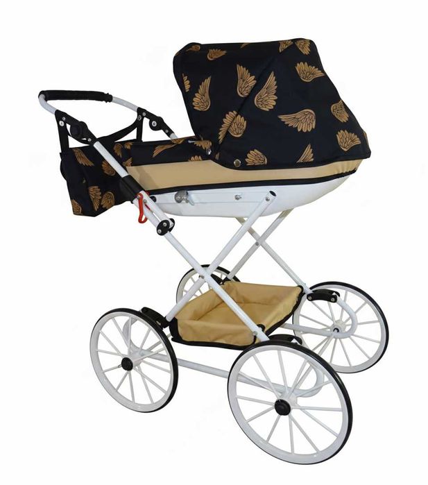 Wózek Dla Lalek Głęboki Retro Premium Solidny Nowy z Gwarancją