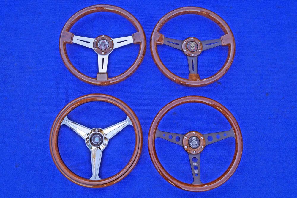 Руль ретро спортивный (под дерево) 350мм
