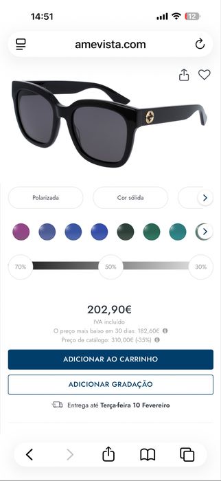 Oculos de sol Gucci
