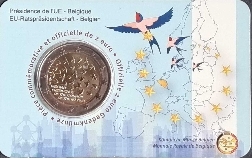 Bélgica 2€ Presidência da UE BU 202 Cardcoin