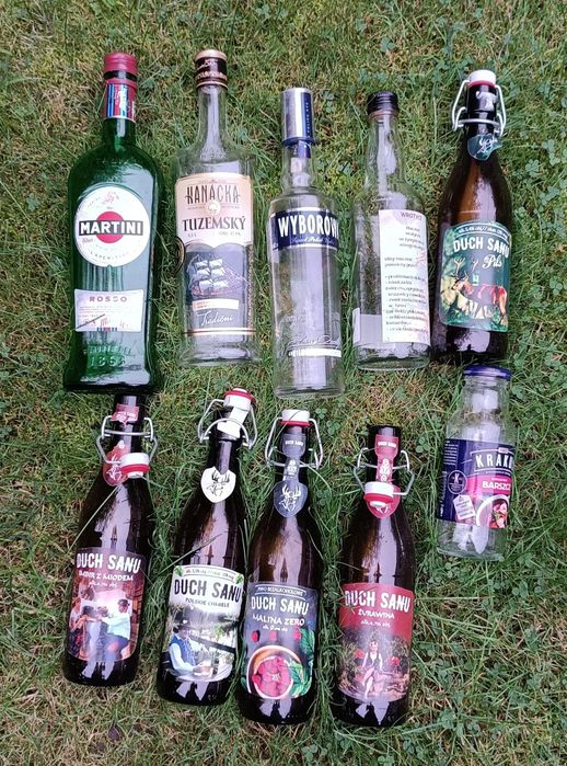 Butelki szklane na soki , nalewki i inne Duża ilość mix !