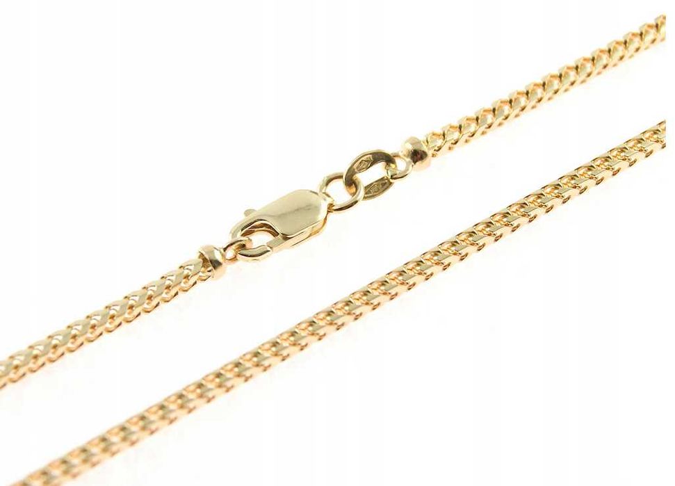 Elegancki złoty łańcuszek PANCERKA KWADRATOWA złoto_ p.585 60cm KUTY