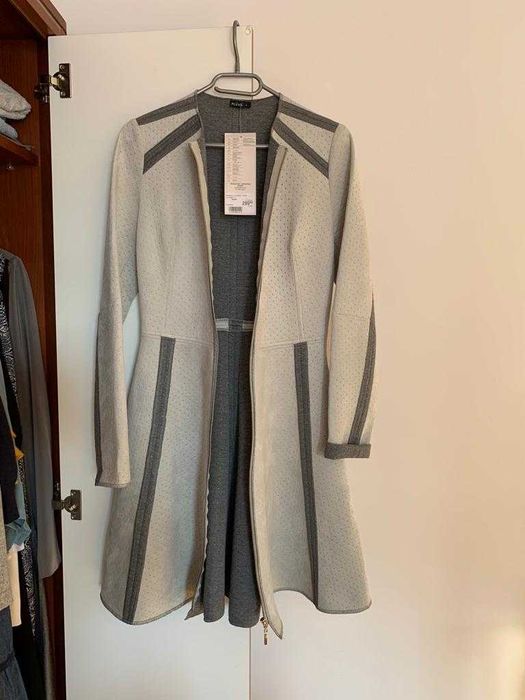 nowy płaszczyk narzutka wdzianko S 36 Blue Shadow idealny na sukienkę