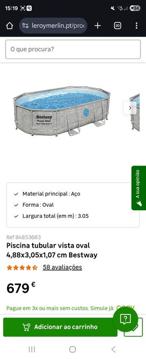 Piscina bestway 5x3x1
