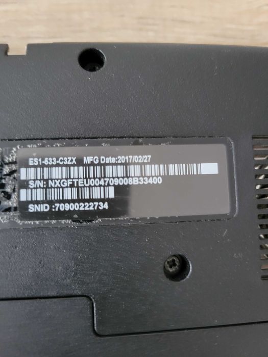 Ноутбук Acer ES1-533-C3ZX (Celeron N3350|4gb|ssd250gb|15,6HD) нюанс