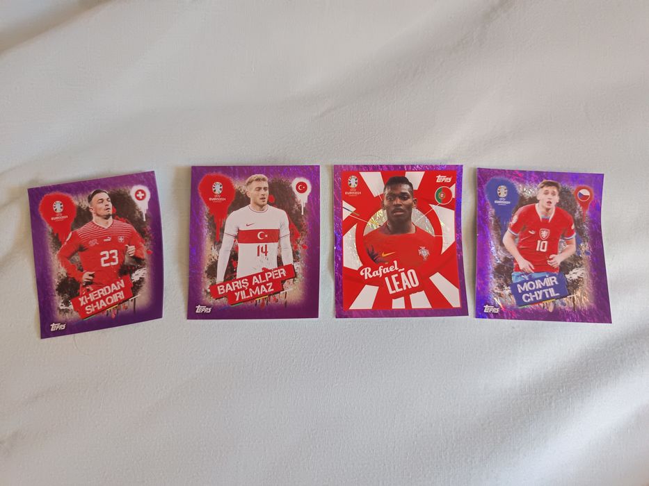 4 cromos Euro 2024 - roxos
