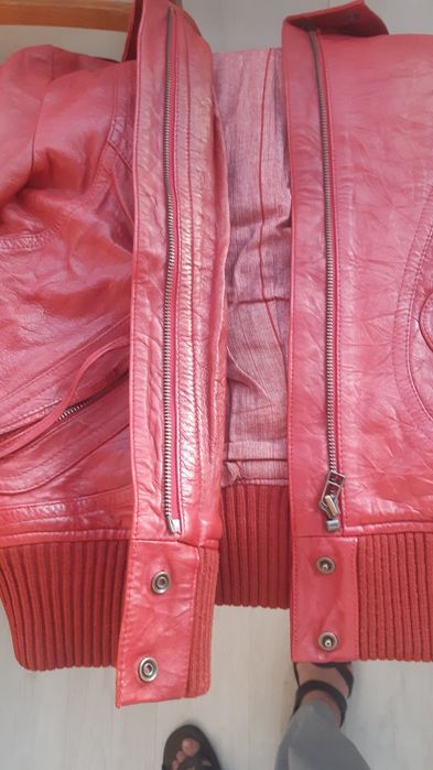 Шкіряна куртка/бомбер MANGO