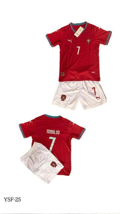Conjunto Criança Ronaldo 7 Calçao + Tshirt  Mundial Portugal 2026