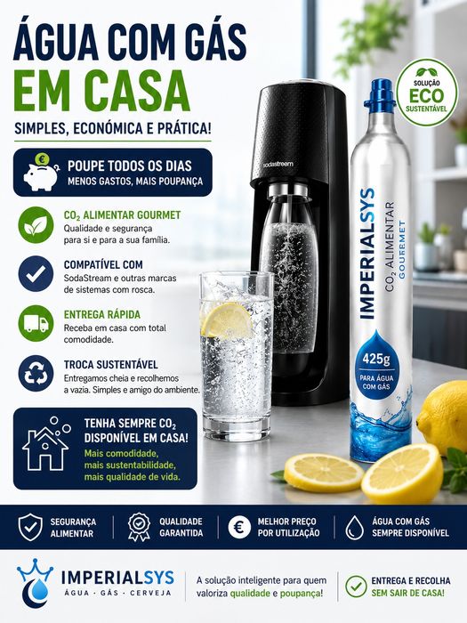 Água com Gás em Casa sem Gastar uma Fortuna