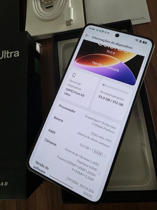 Oppo Find X9 Ultra 5G 512GB NOVO. Troca/retoma. Fatura, garantia