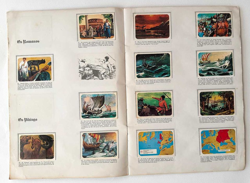 Caderneta de cromos As Grandes Viagens à Volta do Mundo.