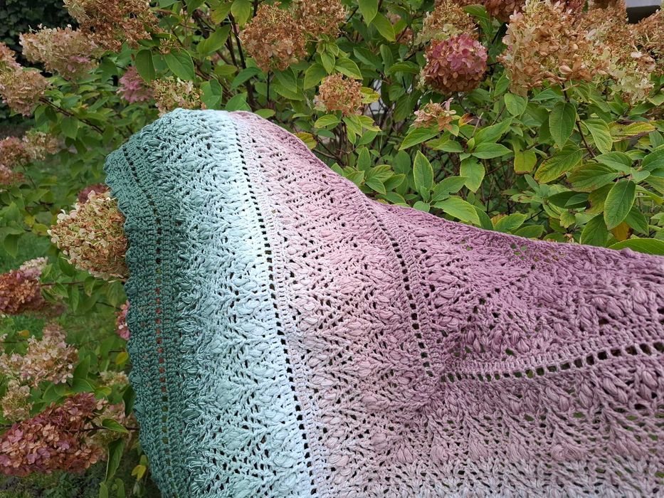 Chusta szydełkowa rękodzieło handmade